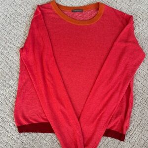 In Bed With You Pink Sweater with Orange Trim